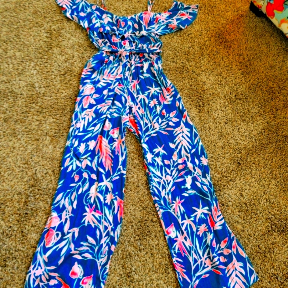 EUC teal and pink Lilly jumper